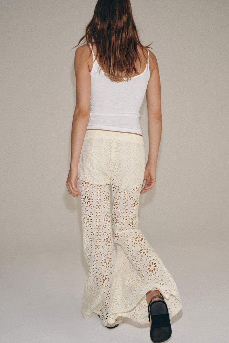 EMBROIDERED FLARE PANTS ZW COLLECTION
