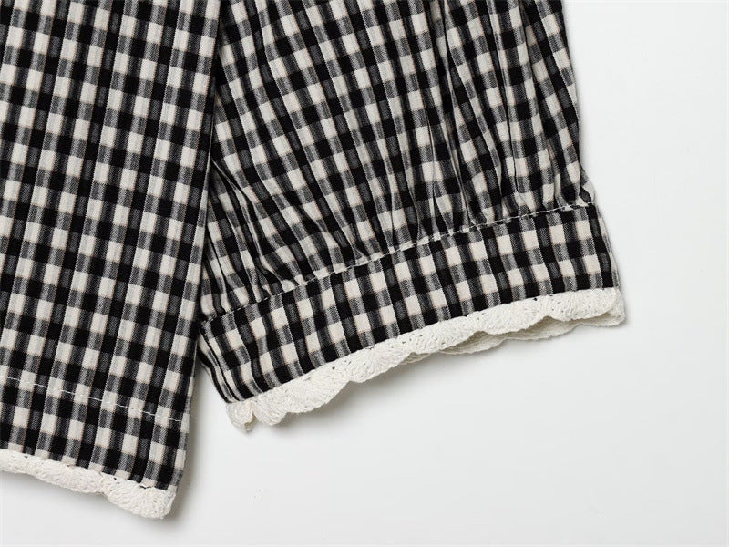 Crochet Gingham Check Jacket — ZW Collection