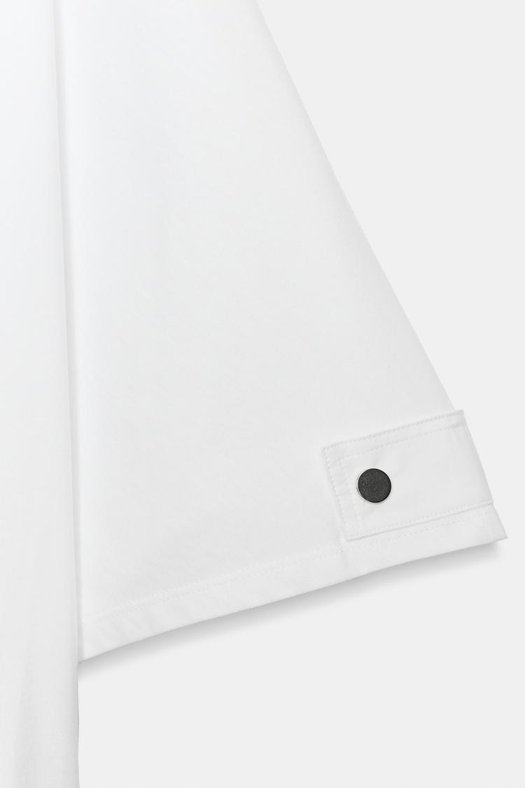 BUTTON BOAT NECK T-SHIRT