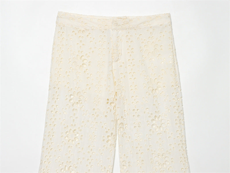 EMBROIDERED FLARE PANTS ZW COLLECTION