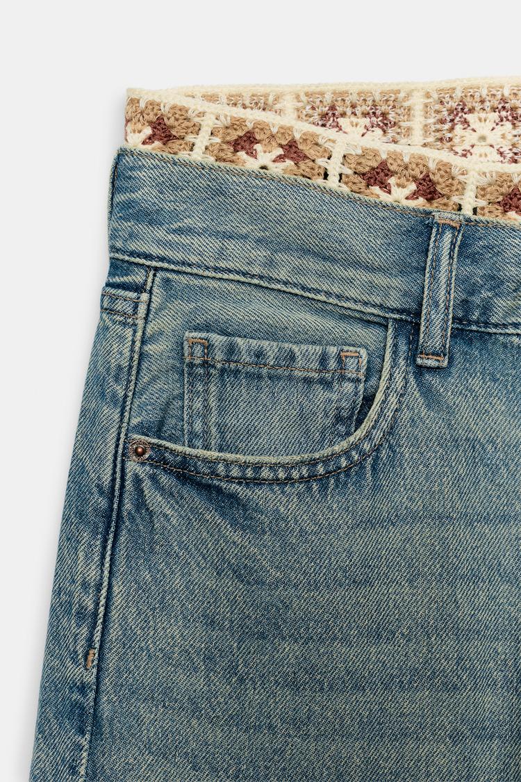 Z1975 LOOSE FIT MID-RISE CROCHET JEANS