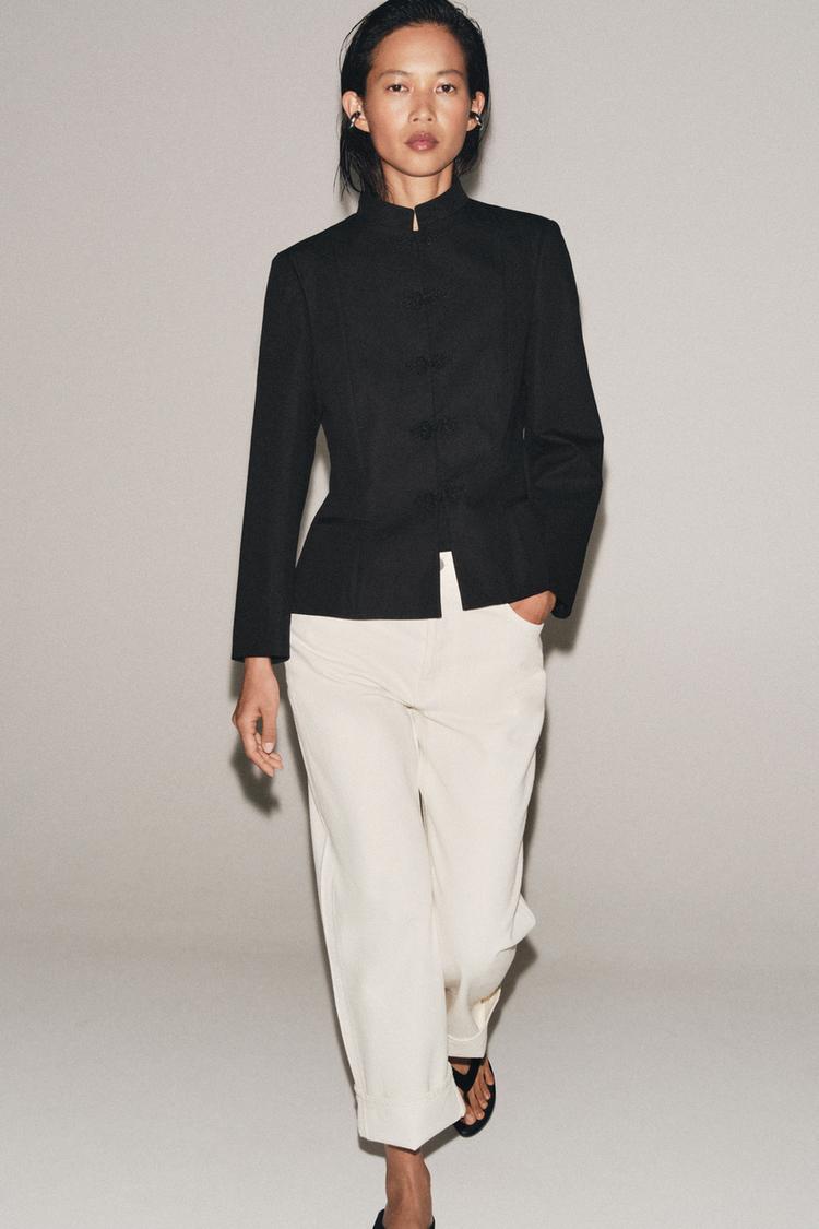 Fireman Clasp Peplum Blazer ZW Collection